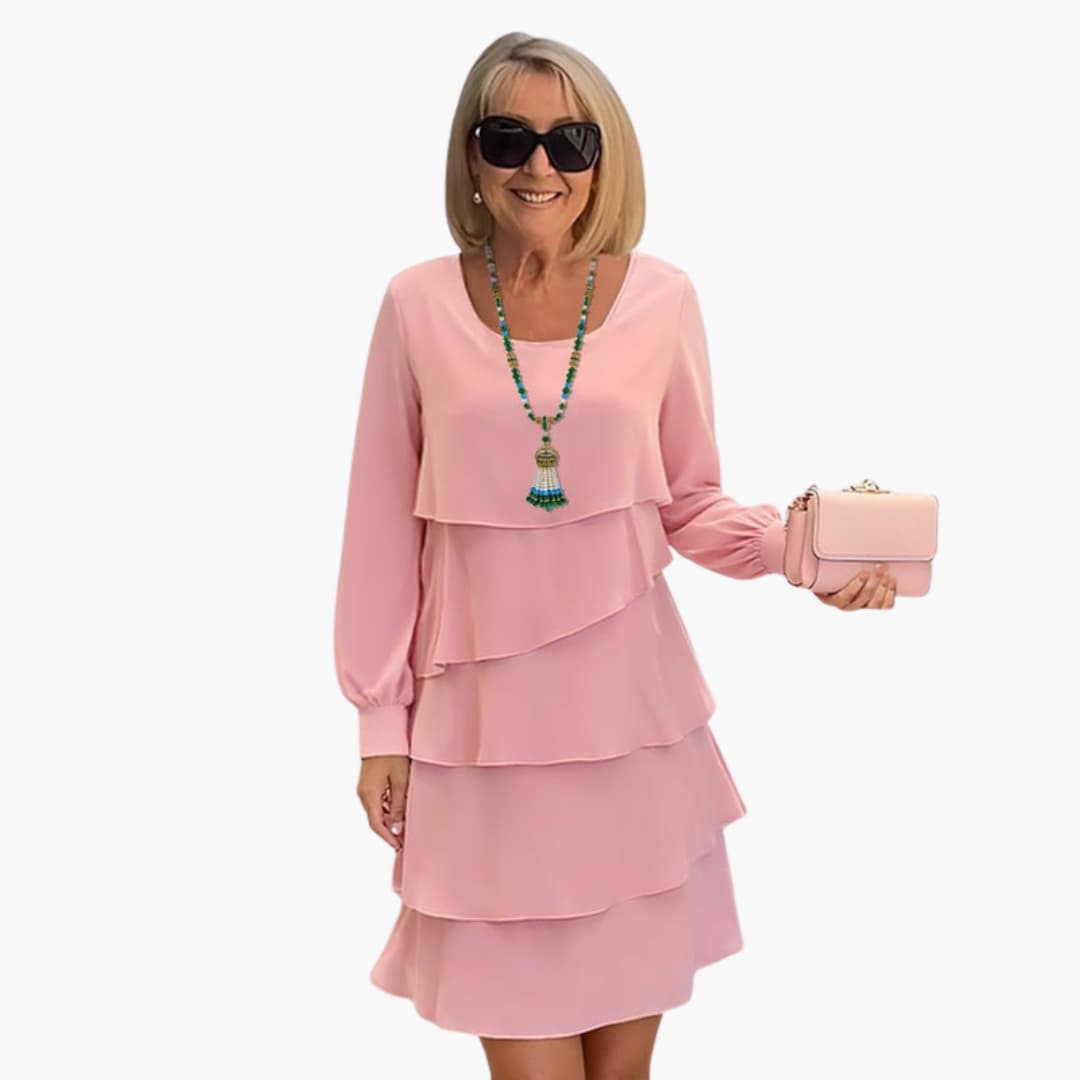 Elegantes Damen Sommerkleid mit langen Ärmeln für warme Tage, stilvoll und bequem 2