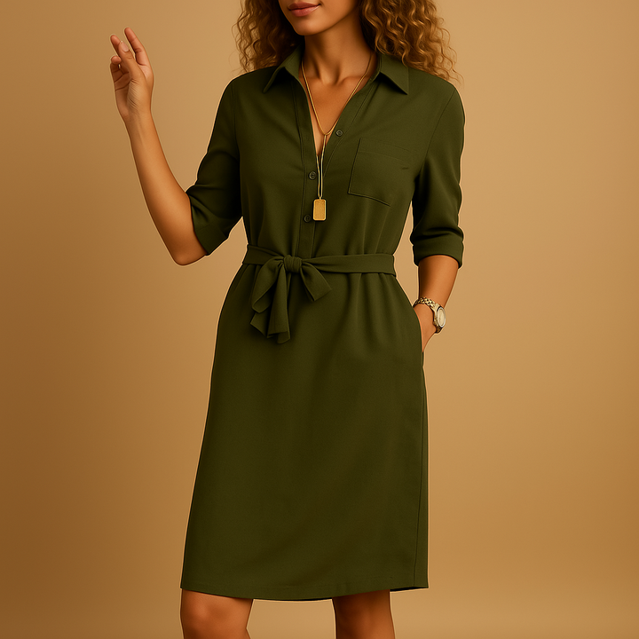 Elegantes Damenkleid mit tailliertem Schnitt für Alltag und Büro 2