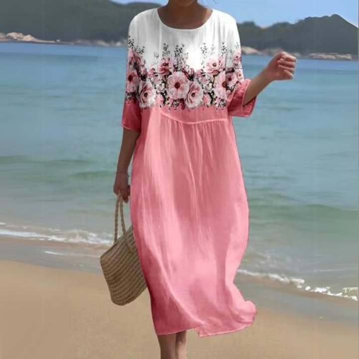 Elegantes Damenkleid mit zeitlosem Blumenmuster für Sommer und besondere Anlässe 7