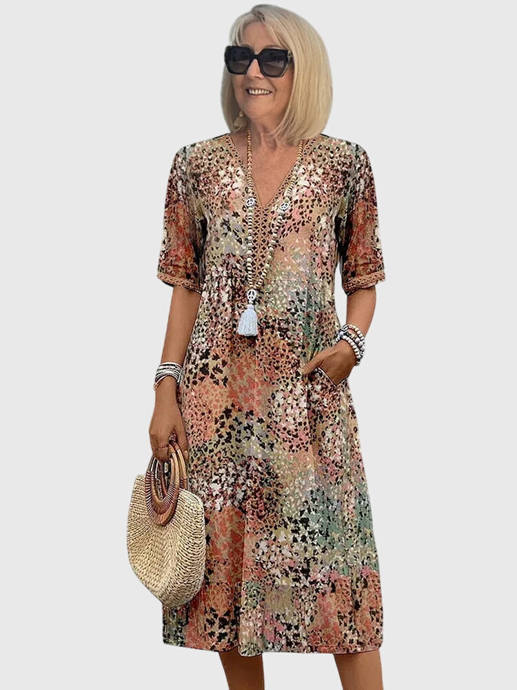 Elegantes Florales Midikleid Damen – Festliche Kleider für Jeden Anlass, Stilvolle Eleganz und Anmut 0