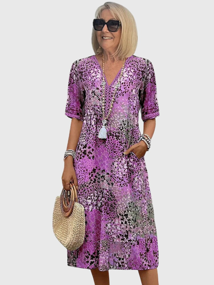 Elegantes Florales Midikleid Damen – Festliche Kleider für Jeden Anlass, Stilvolle Eleganz und Anmut 4