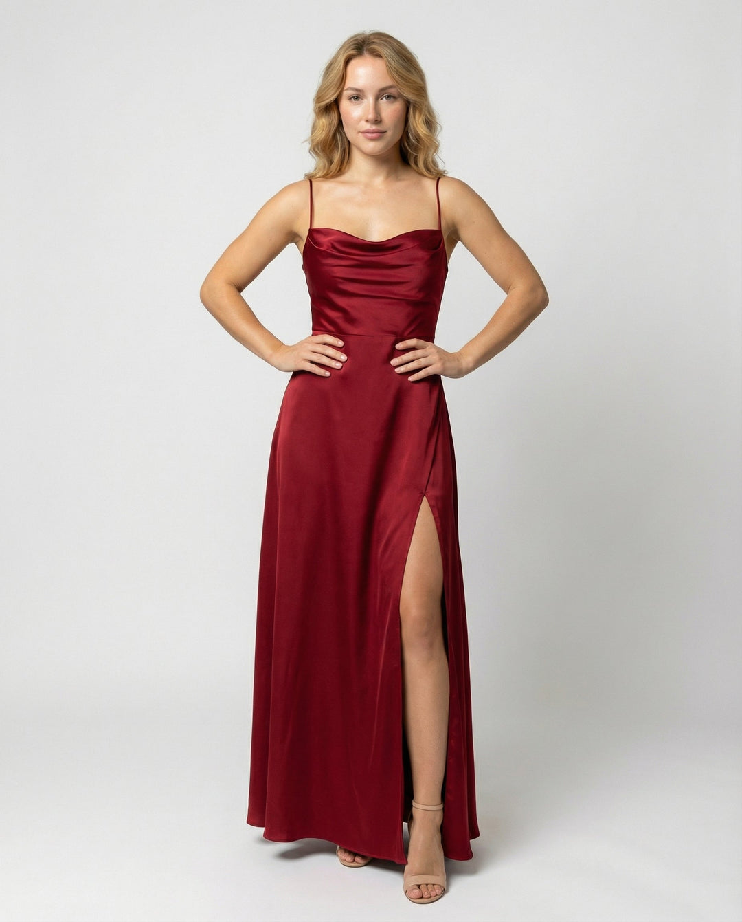 Elegantes Maxi Kleid für Damen mit Beinschlitz – Femininer Stil für Besondere Anlässe und Vielseitige Kombinationsmöglichkeiten 0