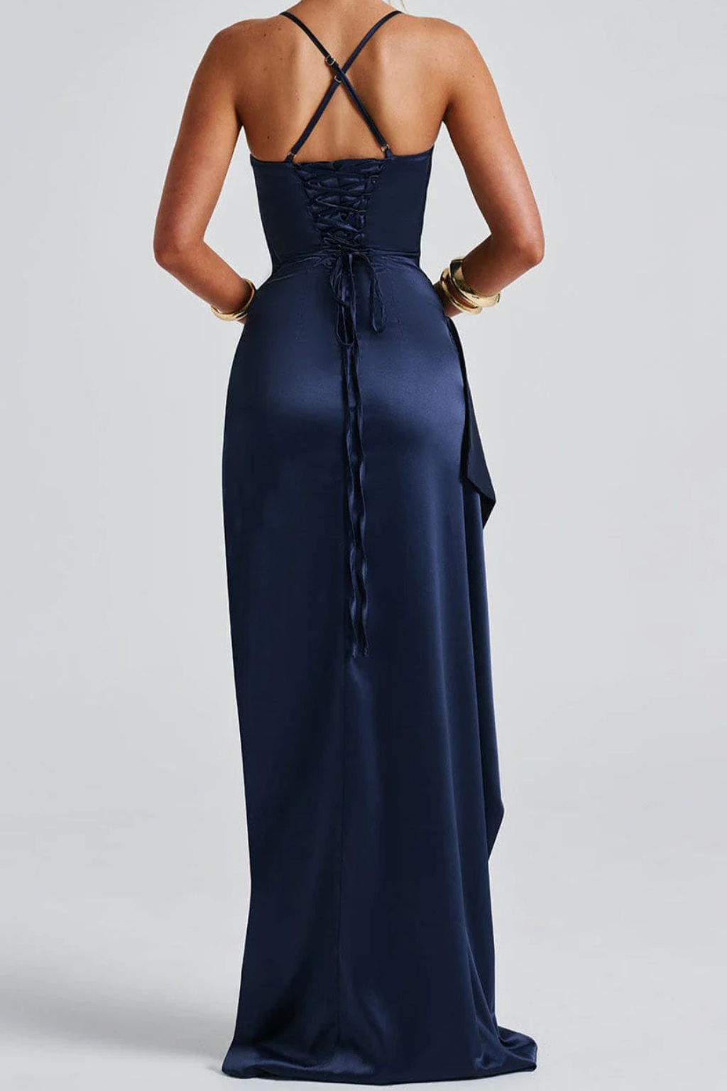 Elegantes Maxikleid für Damen mit Spaghettiträgern und Hohem Schlitz – Perfekt für Abendveranstaltungen und Hochzeiten 4