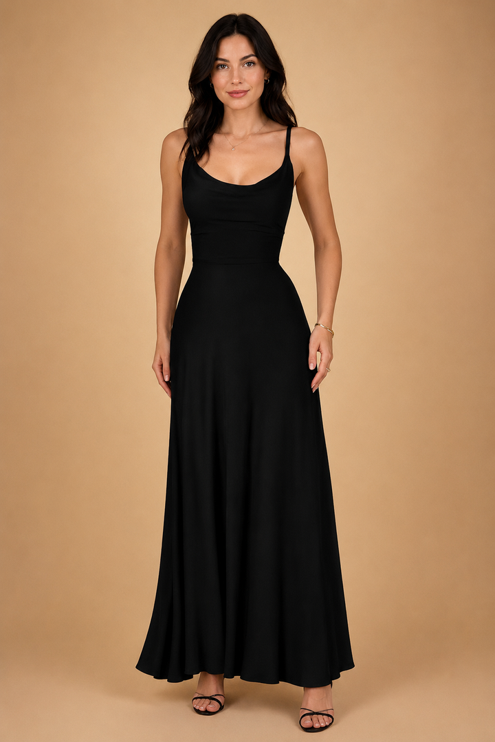 Elegantes Maxikleid für Damen mit V-Ausschnitt und tailliertem Schnitt 11