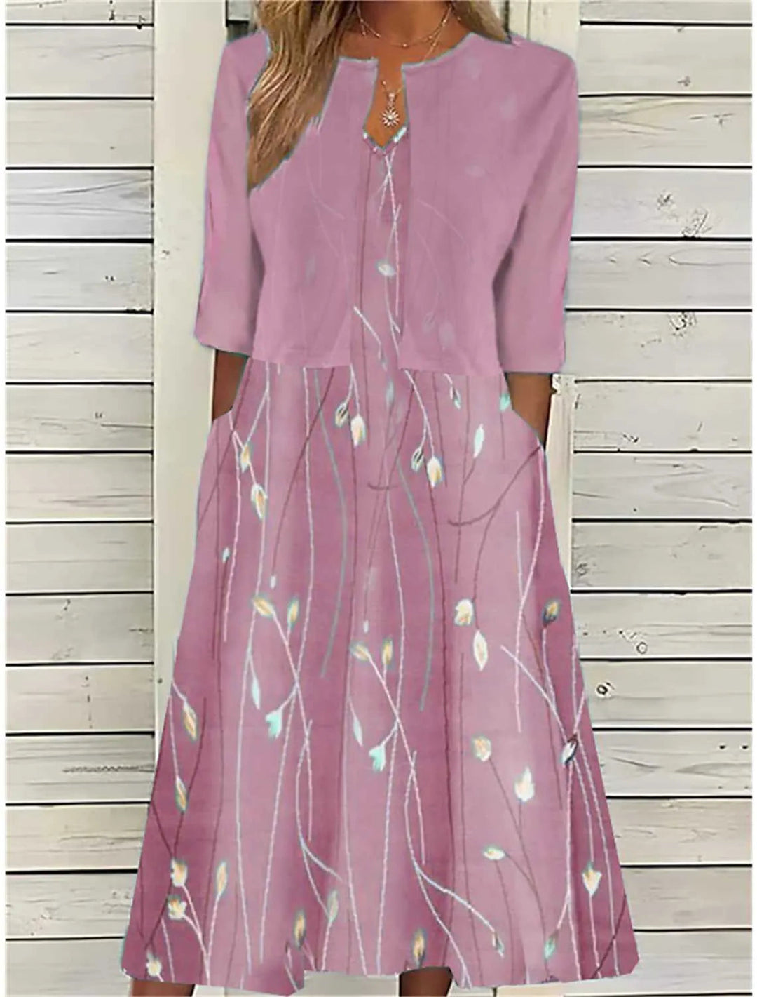 Elegantes Midi-Kleid-Set mit Bolero für einen harmonischen Look 1