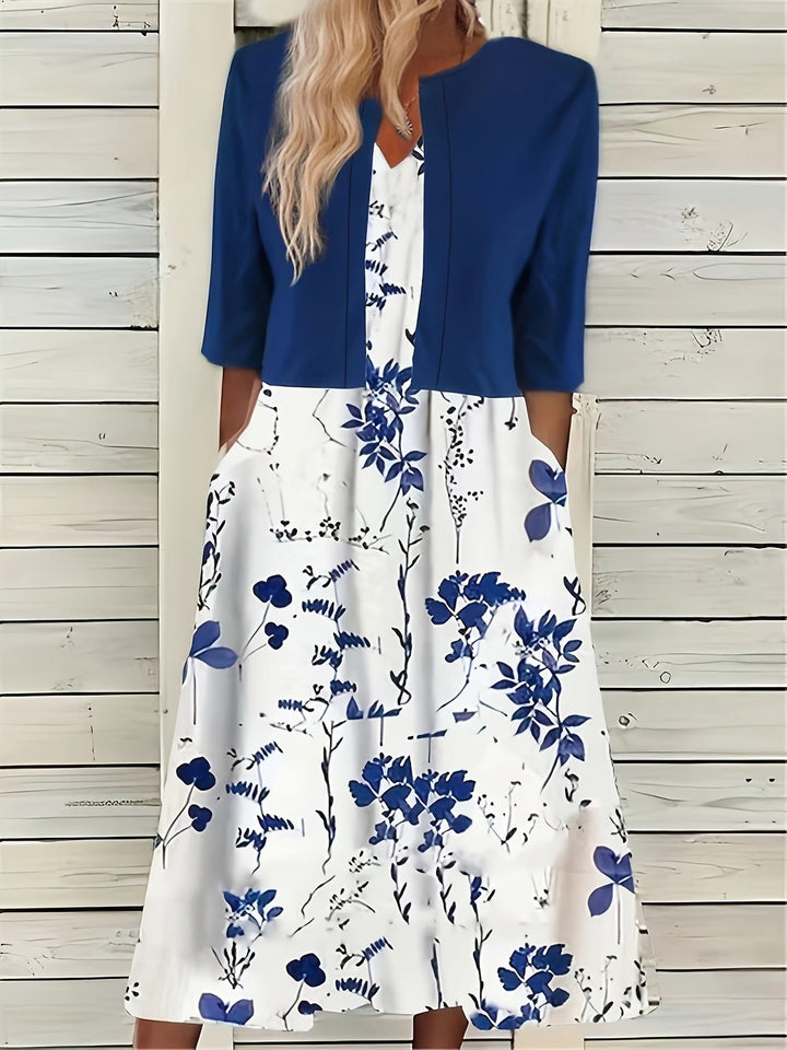 Elegantes Midi-Kleid-Set mit Bolero für einen harmonischen Look 2