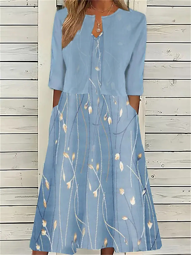 Elegantes Midi-Kleid-Set mit Bolero für einen harmonischen Look 4