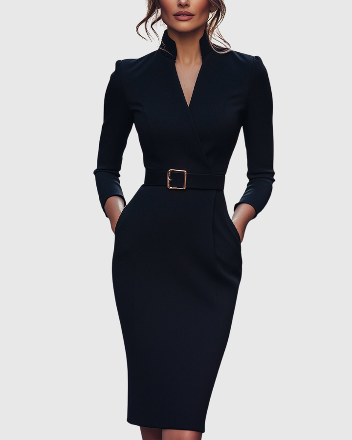 Elegantes Midikleid mit Wickelausschnitt für Frauen - Ideal für Sommer und besondere Anlässe 0