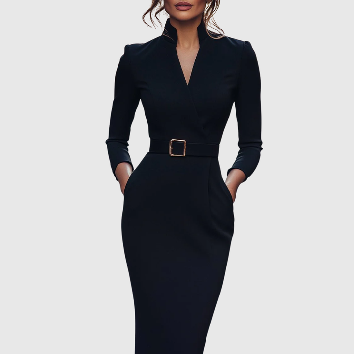 Elegantes Midikleid mit Wickelausschnitt für Frauen - Ideal für Sommer und besondere Anlässe 1