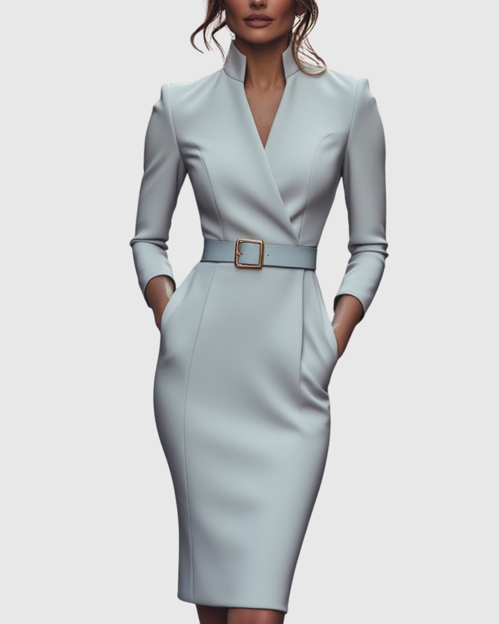 Elegantes Midikleid mit Wickelausschnitt für Frauen - Ideal für Sommer und besondere Anlässe 12