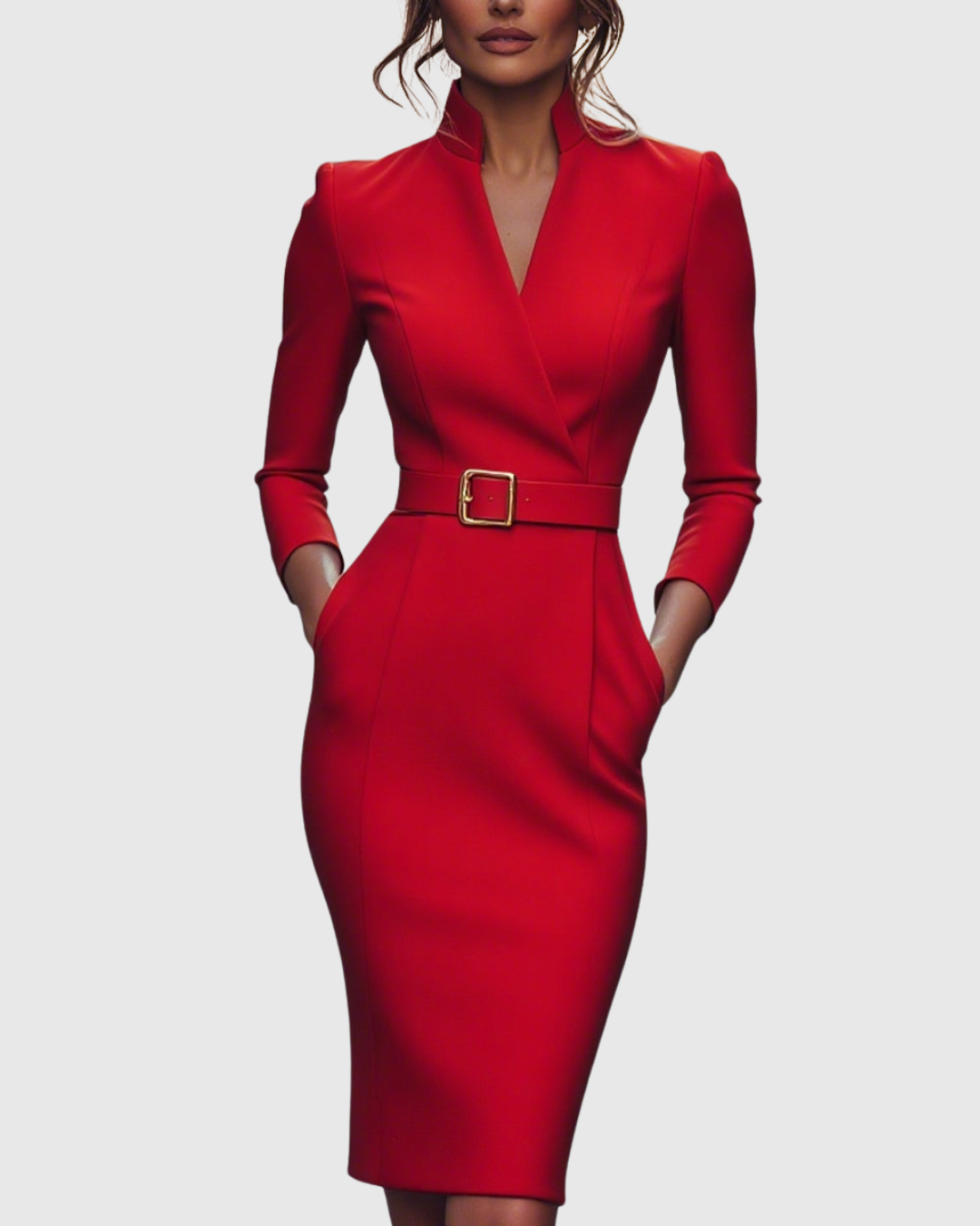 Elegantes Midikleid mit Wickelausschnitt für Frauen - Ideal für Sommer und besondere Anlässe 9