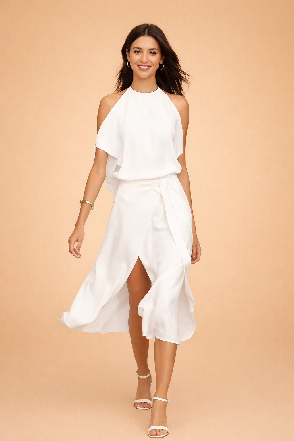 Elegantes Midikleid mit schulterfreiem Design für Damen – Lässiger Stil für Alltag und Events 2