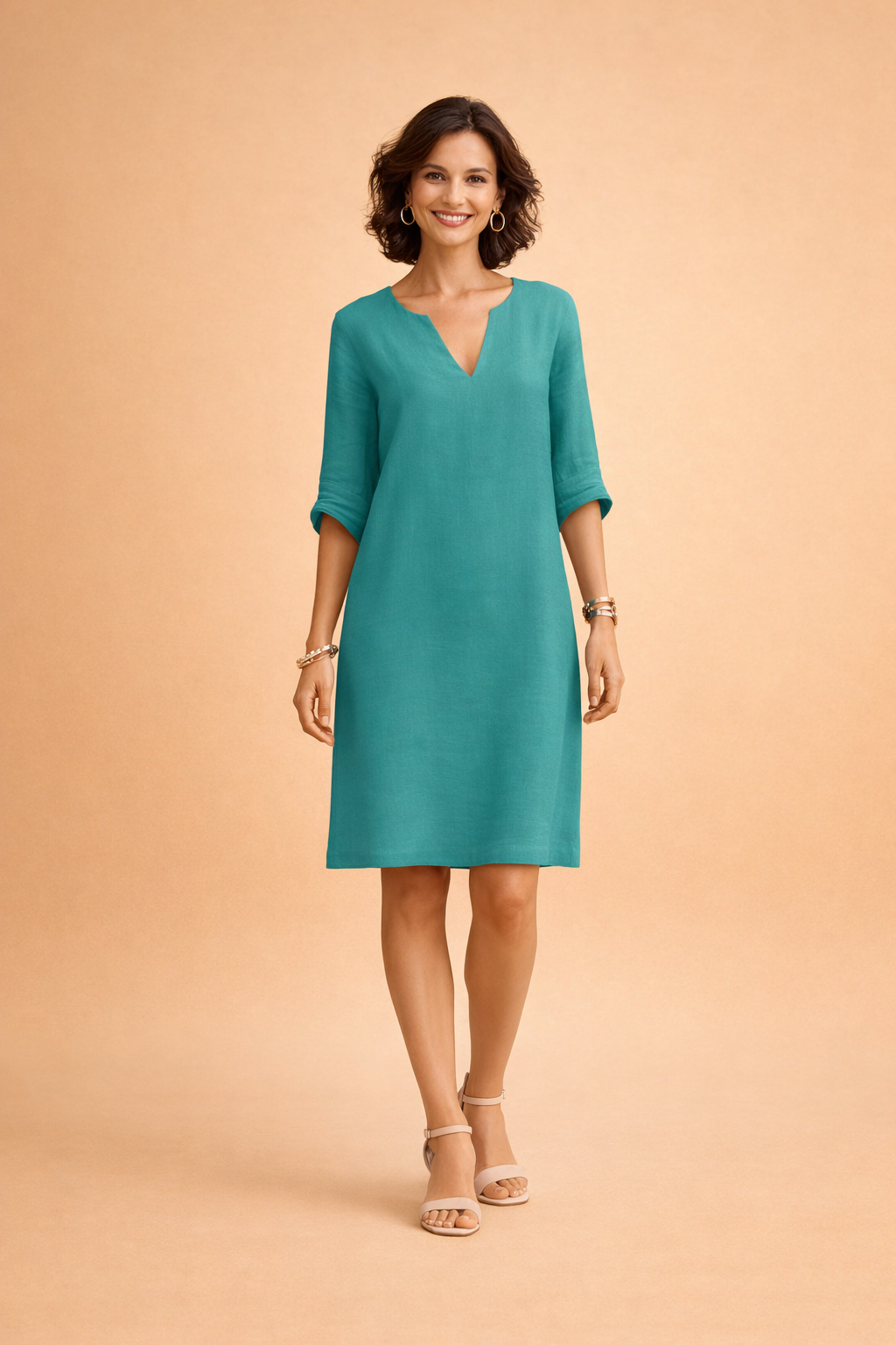 Elegantes Mittellanges Sommerkleid für Damen Vielseitig und Stilvoll 0