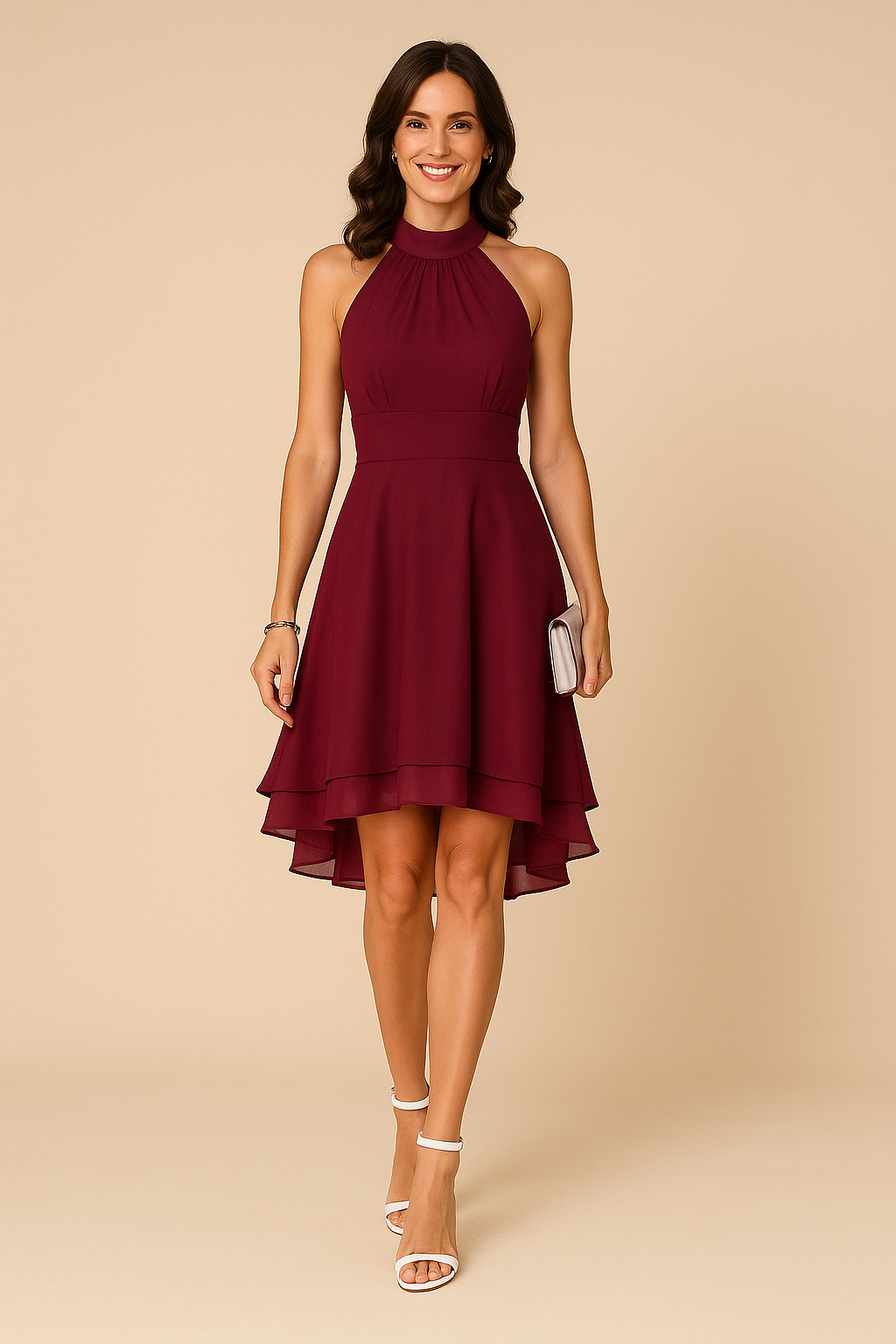Elegantes ausgestelltes Damenkleid für Sommerliche Anlässe mit Tailliertem Schnitt 5