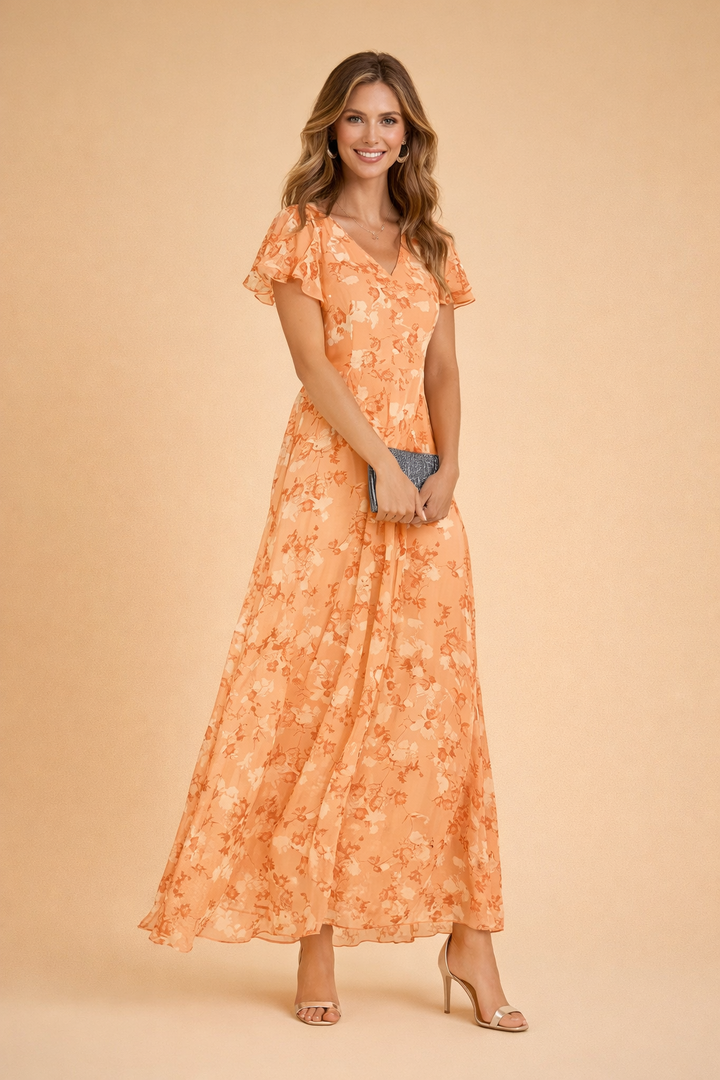 Elegantes florales Midikleid für Damen mit schmeichelhafter Passform 0