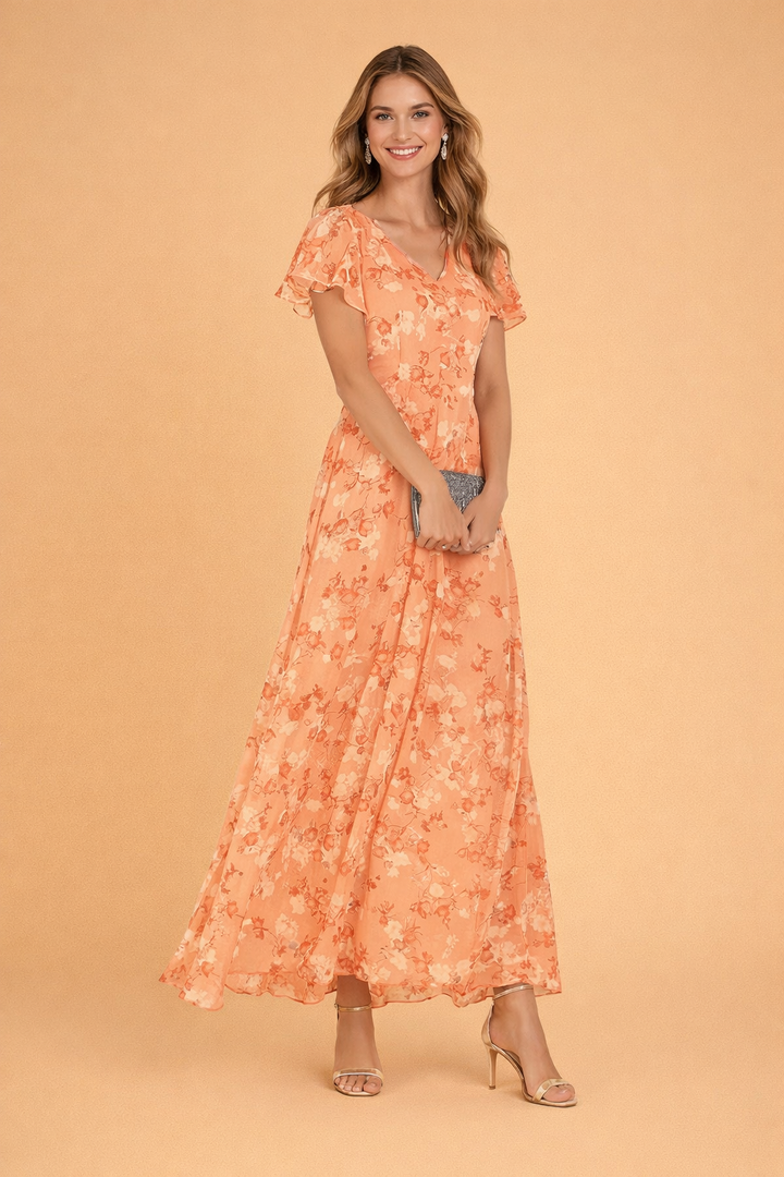 Elegantes florales Midikleid für Damen mit schmeichelhafter Passform 5
