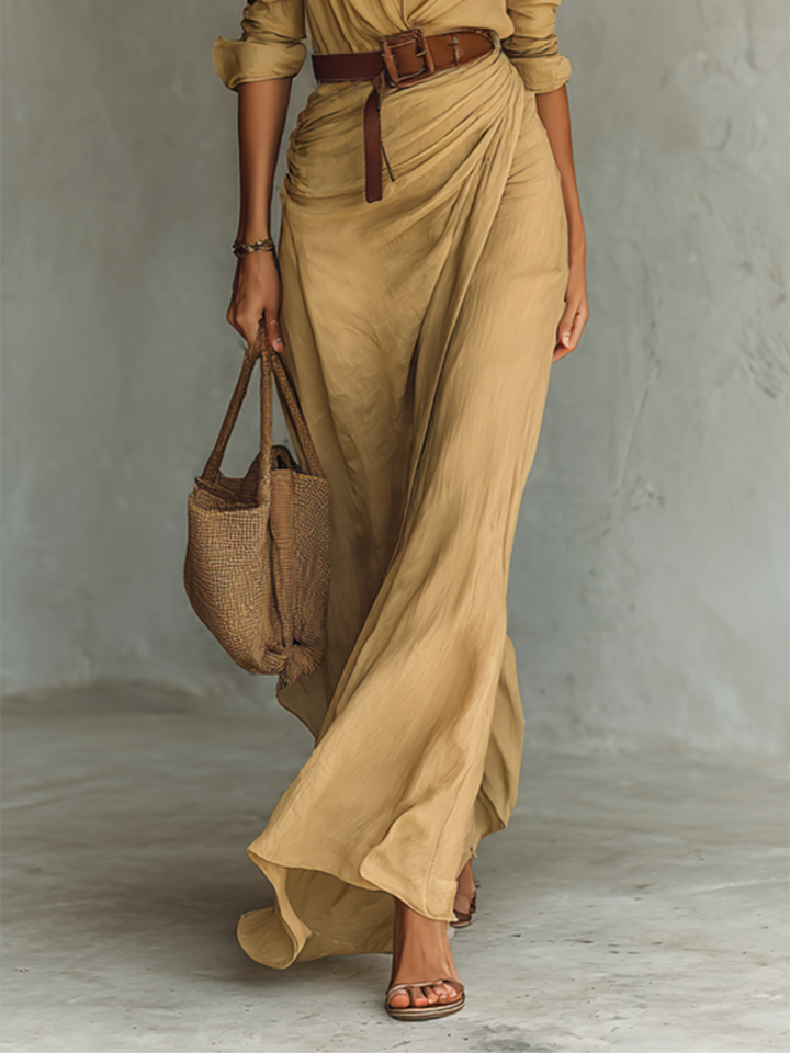 Elegantes langes Hemdblusenkleid für Damen – Perfekt für jeden Anlass 2
