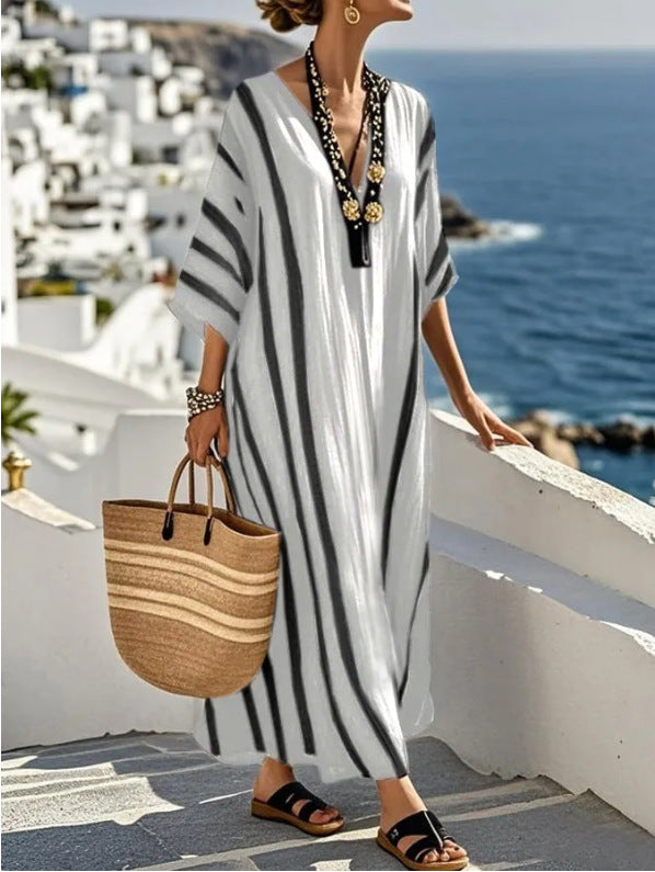 Elegantes langes Kaftan-Kleid für den Sommer - Fließende Silhouette und entspannter Schnitt 4