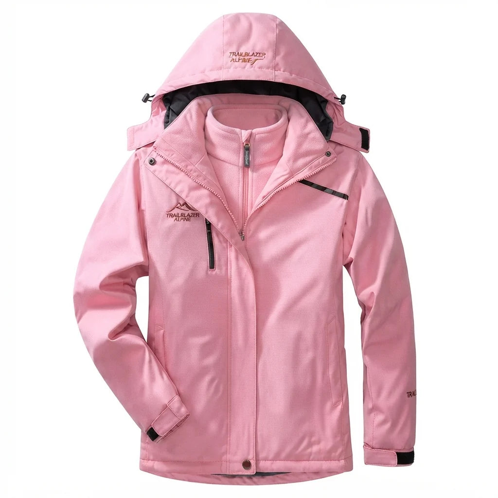 Emilia | Damen Wasserdichte Fleecegefütterte Winterjacke mit Kapuze 4