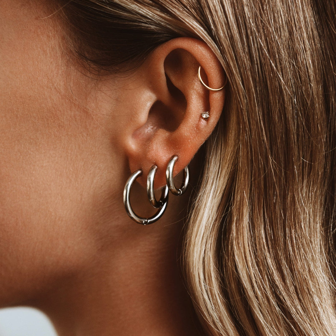 Elva | Zeitlose Silberne Hoops für Damen