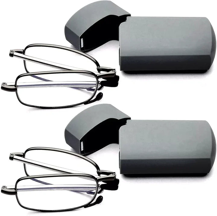 Faltbare Lesebrille - Tragbar mit Etui 0