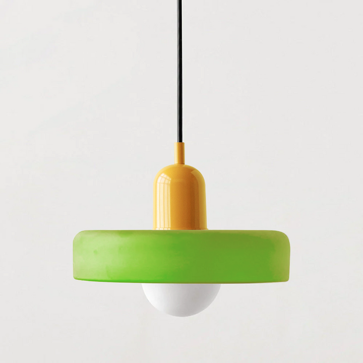 Farbenfrohe Pendelleuchte im Bauhaus-Stil – StiloGlas 24