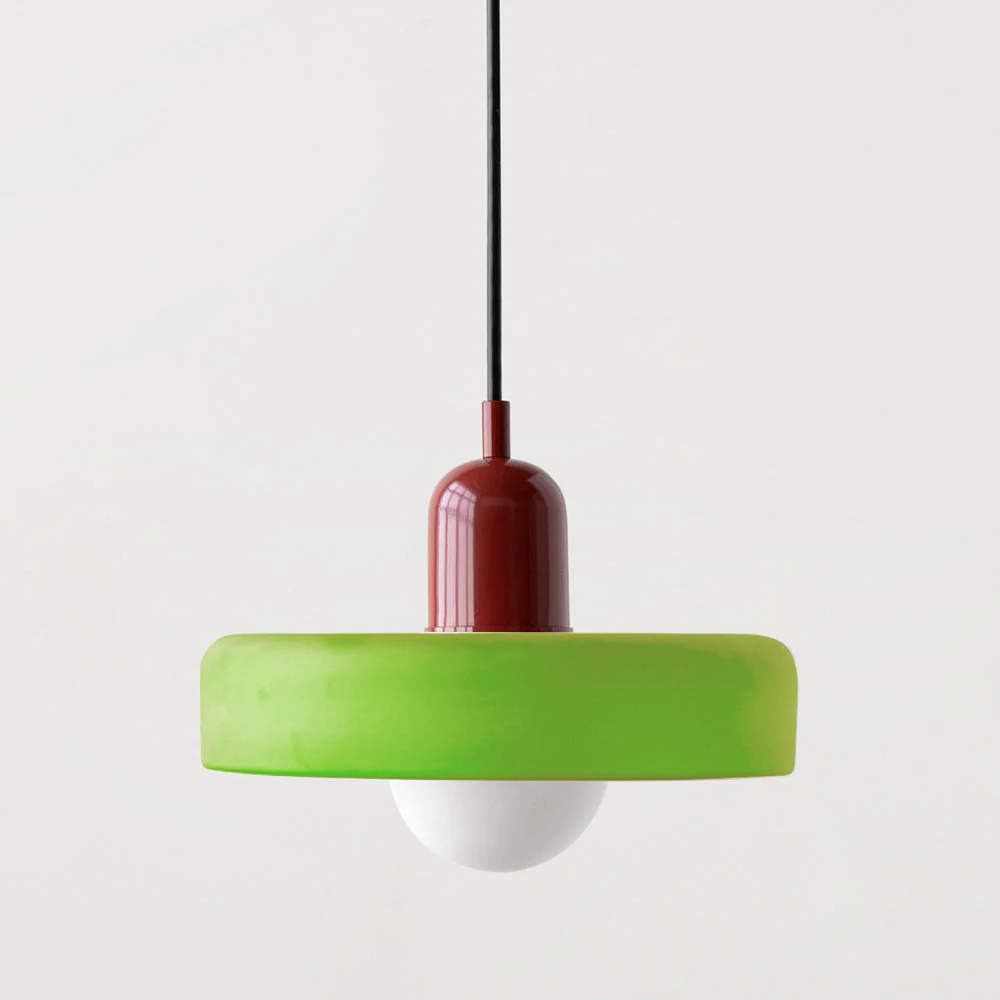 Farbenfrohe Pendelleuchte im Bauhaus-Stil – StiloGlas 29