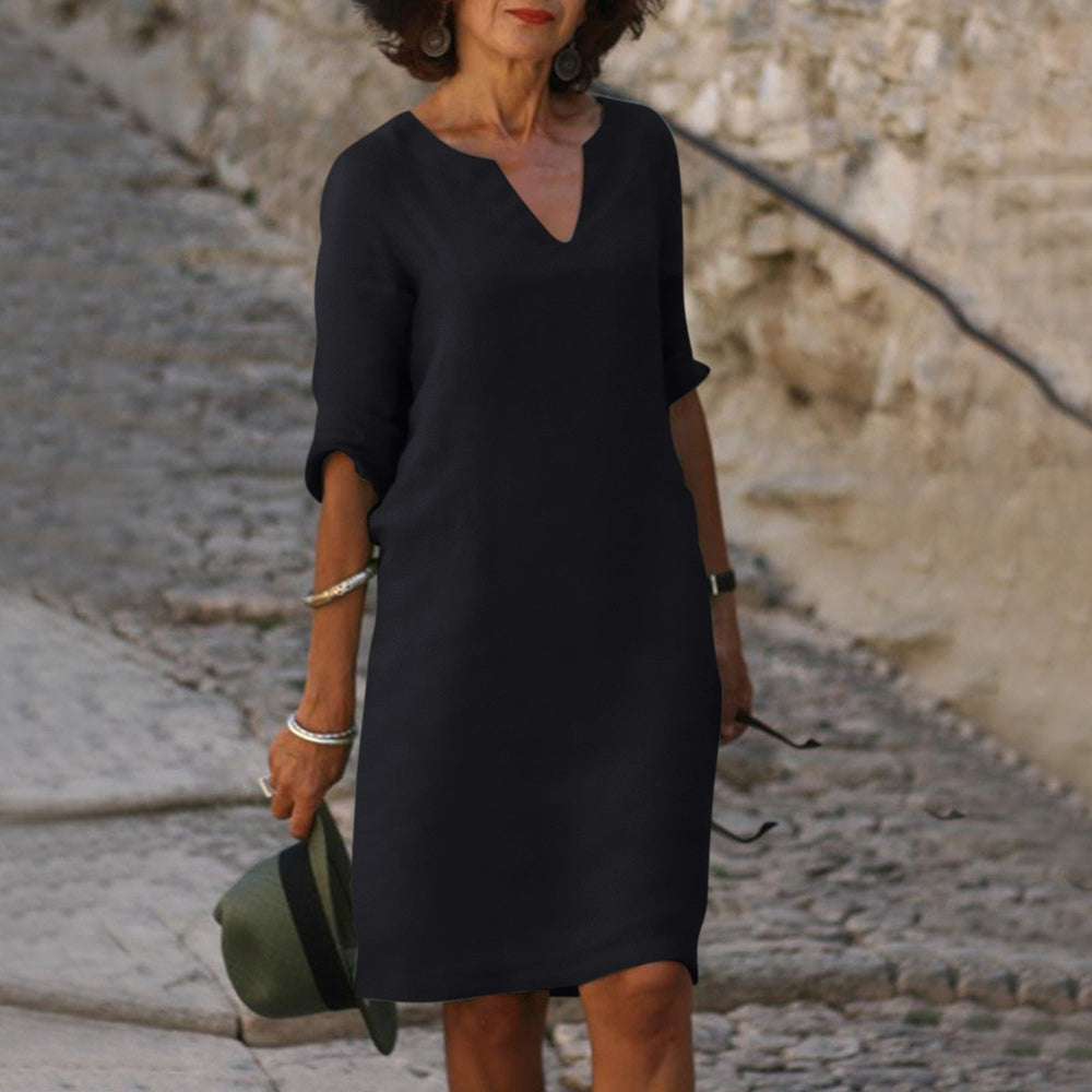 Festliche Kleider Damen V-Ausschnitt - Elegantes Kleid für Verschiedene Anlässe, Bequeme Passform und Vielseitigkeit 1