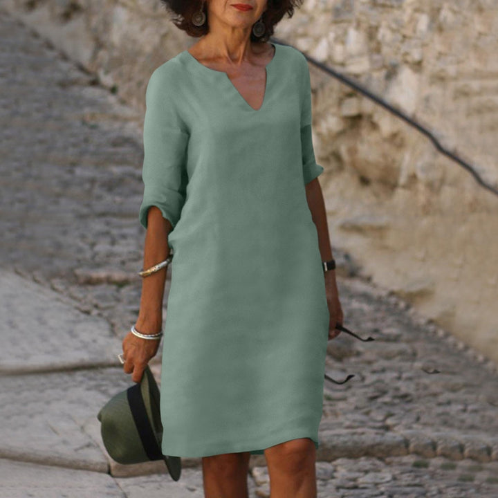 Festliche Kleider Damen V-Ausschnitt - Elegantes Kleid für Verschiedene Anlässe, Bequeme Passform und Vielseitigkeit 2