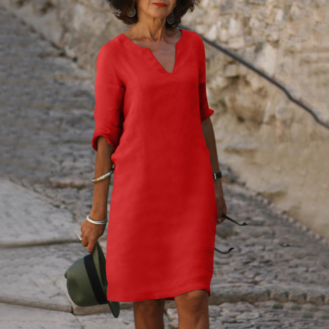 Festliche Kleider Damen V-Ausschnitt - Elegantes Kleid für Verschiedene Anlässe, Bequeme Passform und Vielseitigkeit 5