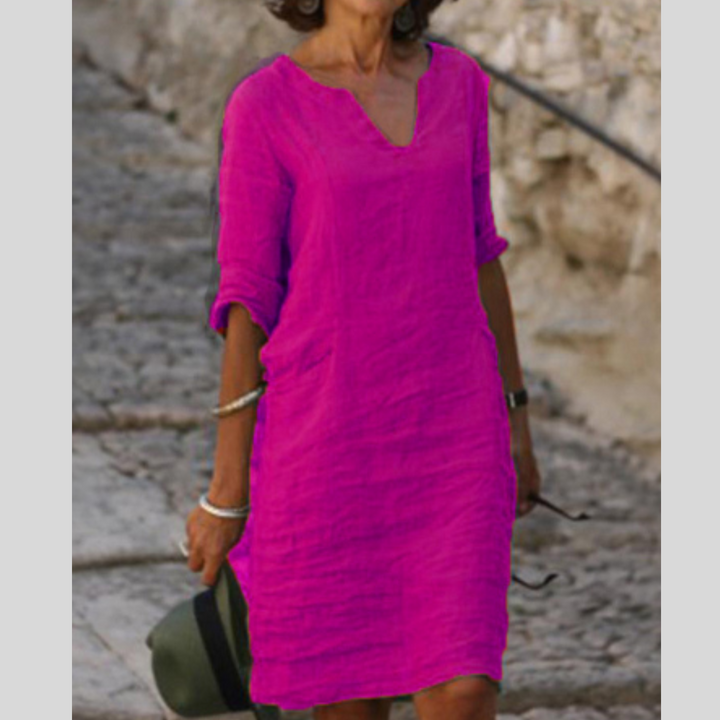 Festliche Kleider Damen V-Ausschnitt - Elegantes Kleid für Verschiedene Anlässe, Bequeme Passform und Vielseitigkeit 9