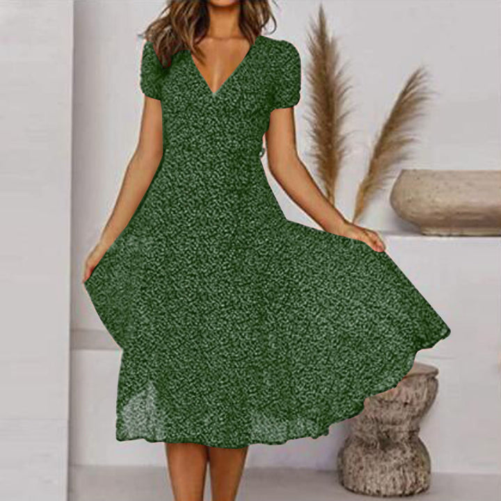 Festliches Kleid Damen A-Linie mit V-Ausschnitt – Elegante Kleider für Hochzeitsgast und besondere Anlässe 0