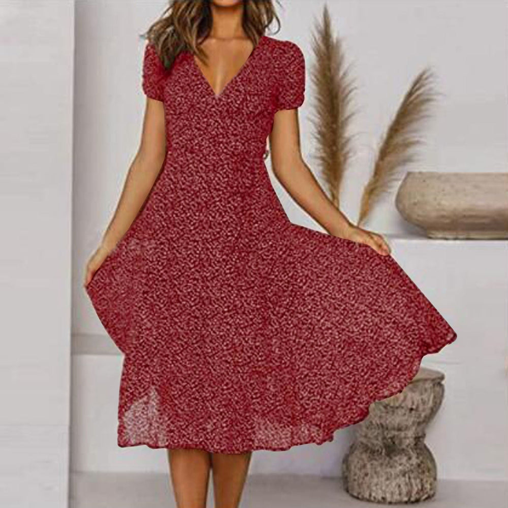 Festliches Kleid Damen A-Linie mit V-Ausschnitt – Elegante Kleider für Hochzeitsgast und besondere Anlässe 1