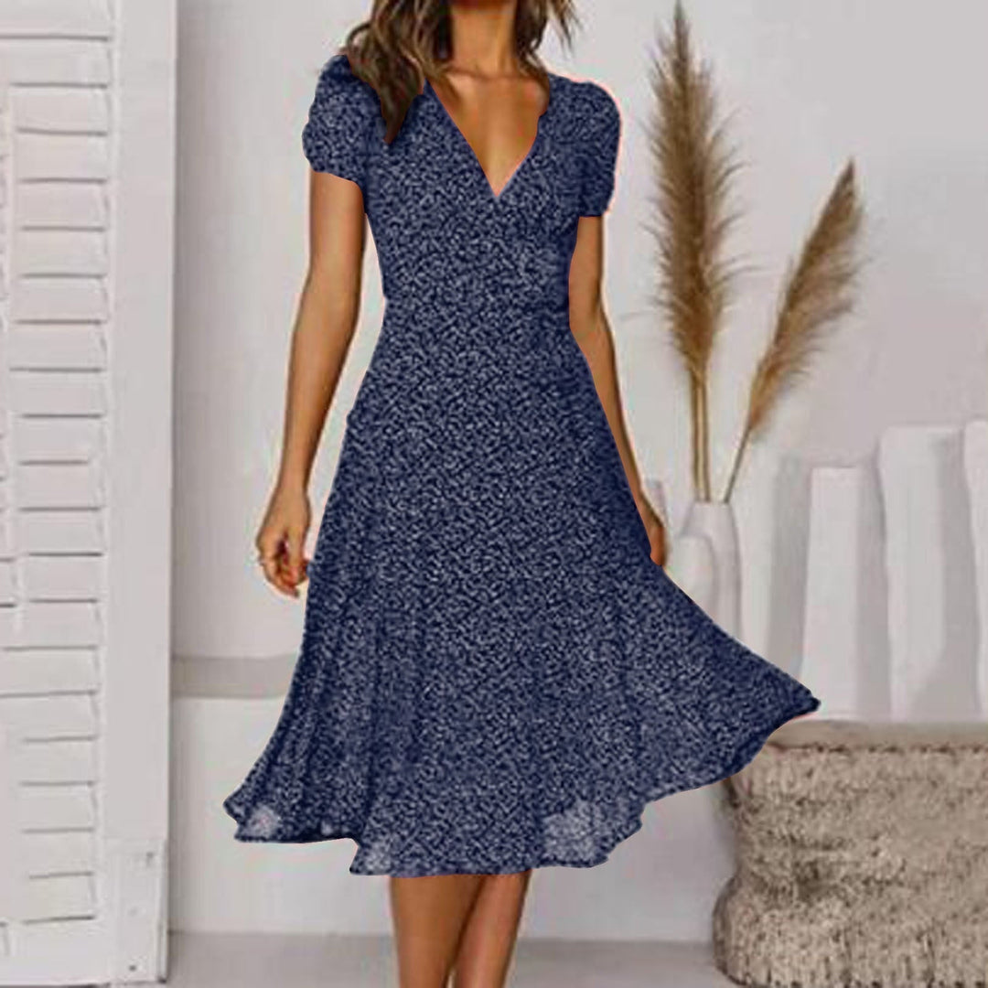 Festliches Kleid Damen A-Linie mit V-Ausschnitt – Elegante Kleider für Hochzeitsgast und besondere Anlässe 2