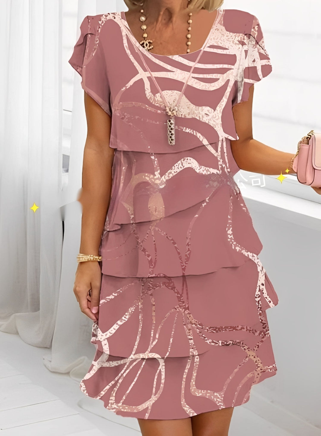 Festliches Kleid für Damen - Elegantes Rüschenkleid für Hochzeitsgast oder besondere Anlässe 6