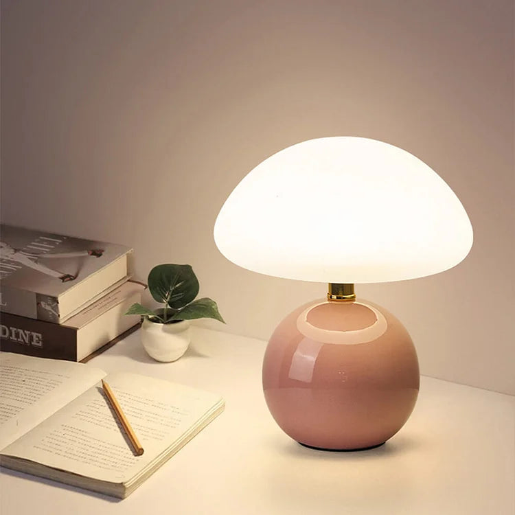Französische Creme-Pilzlampe 5