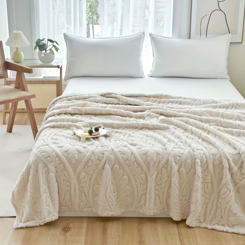 Französische Jacquard Fleece Decke für gemütliche Akzente 1