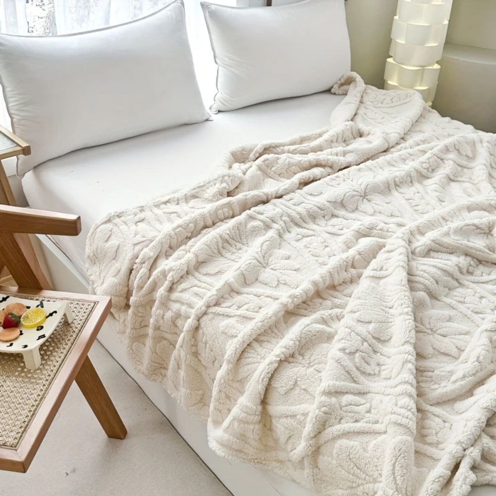 Französische Jacquard Fleece Decke für gemütliche Akzente 2