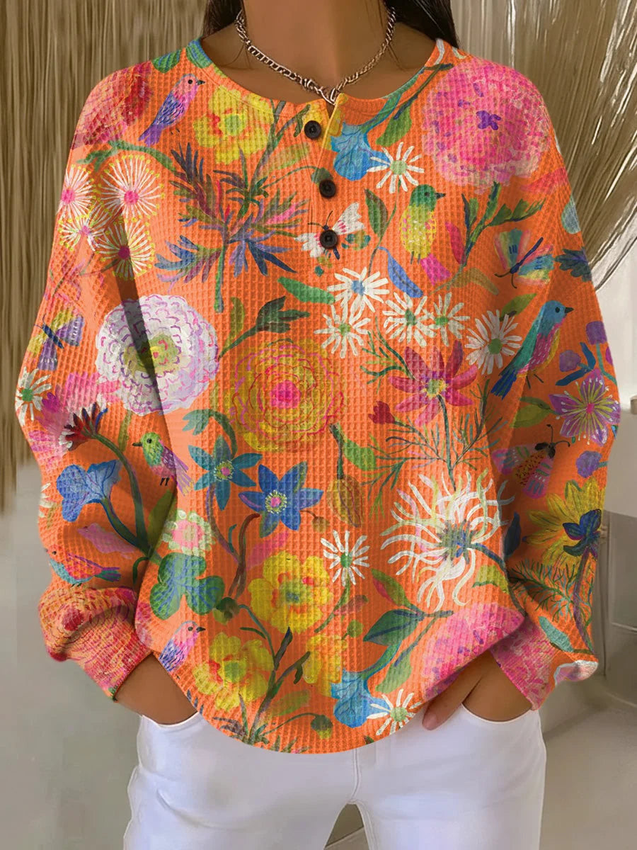 Freja | Pullover mit buntem Blumenmuster 0