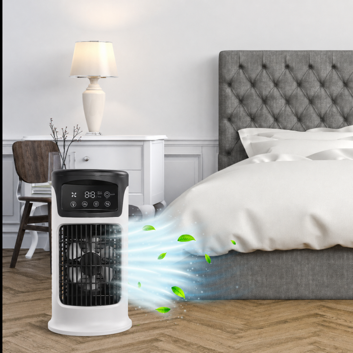 Tragbarer Luftkühler mit Luftbefeuchter | Mini Klimaanlage USB mit Touchscreen