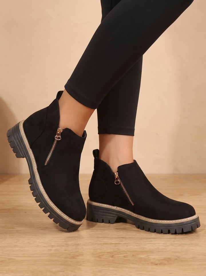 Frieda | Damen Orthopädische Ankleboots mit Leopardenmuster Seitlichem Reißverschluss 4