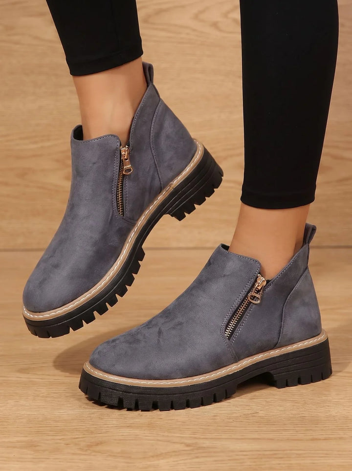 Frieda | Damen Orthopädische Ankleboots mit Leopardenmuster Seitlichem Reißverschluss 7