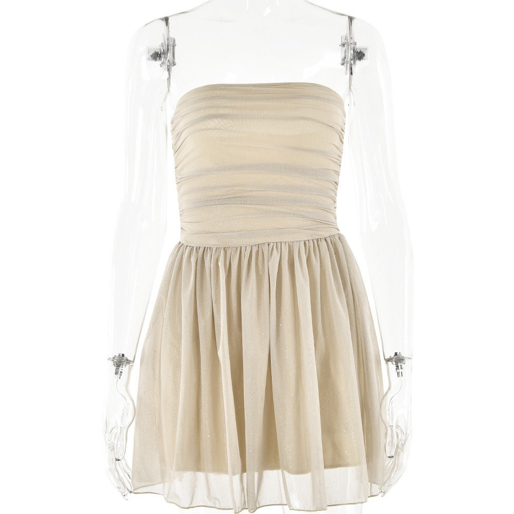 NIKI | Trägerloses Mini-Kleid mit Pailletten