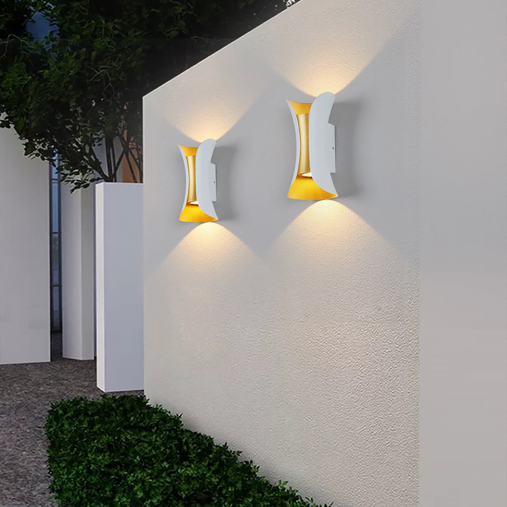 Gebogene LED auf und ab Licht wasserdichte moderne Außenwandleuchten 2