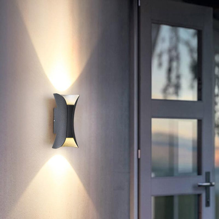 Gebogene LED auf und ab Licht wasserdichte moderne Außenwandleuchten 4