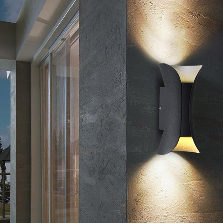 Gebogene LED auf und ab Licht wasserdichte moderne Außenwandleuchten 5