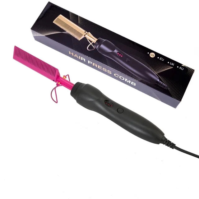 GlamPress - tragbares Haarstyling und Bartkamm 1
