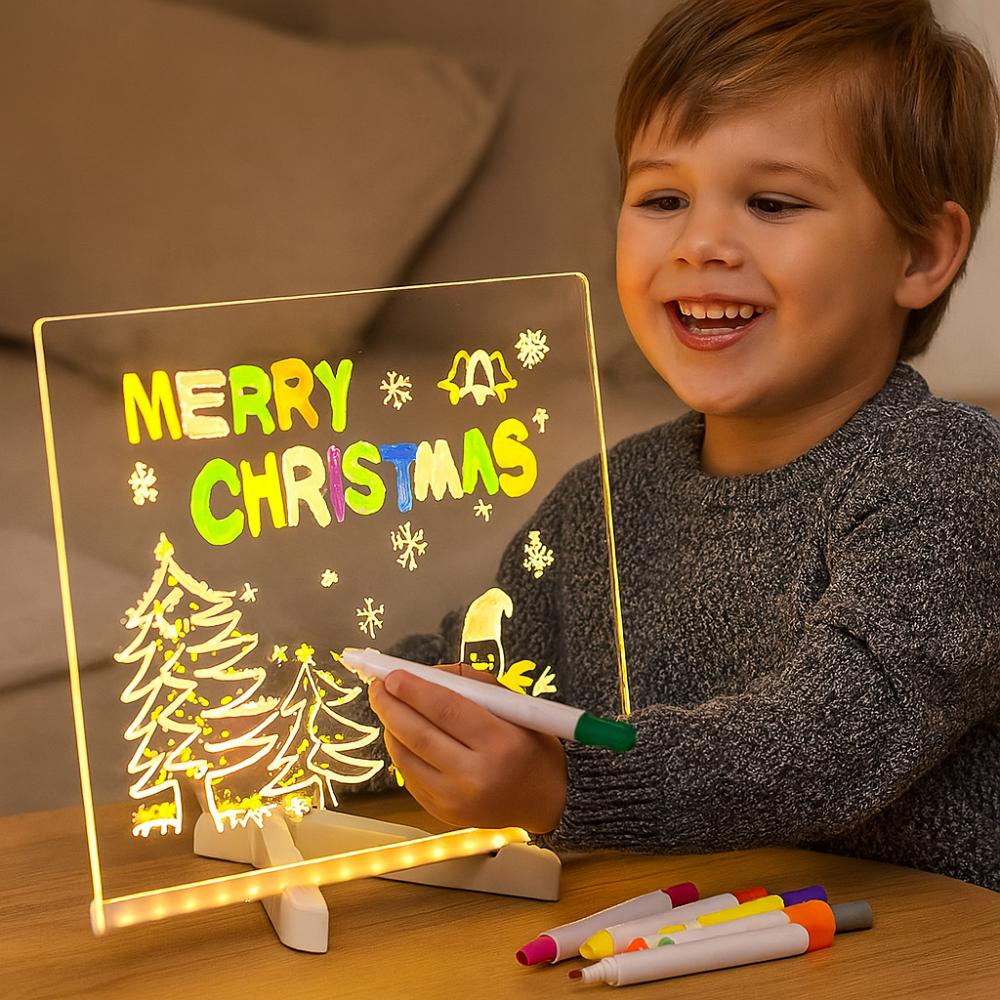GlowCraft | LED-Zeichentafel für Kinder – kreativer Ferien- und Lernspaß 0