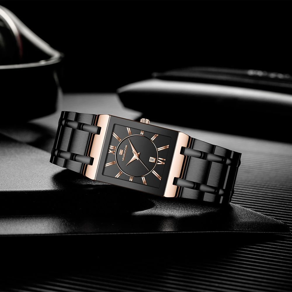 Gold Square Uhr 3