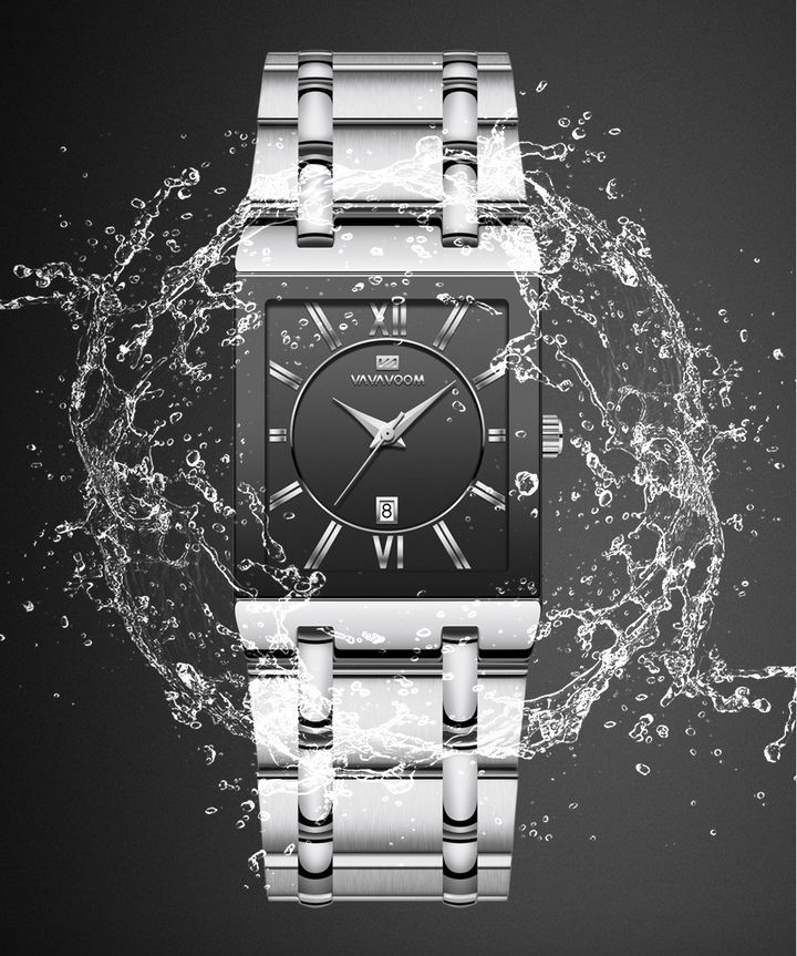 Gold Square Uhr 4